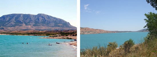 Lac Negratin, Freila, coin reculé Andalousie, proche Guadix, baignade sauvage, activités nautique, enfants