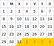 Decembre 2025 disponibilités