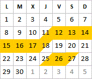 Septembre 2025 disponibilités