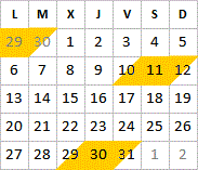 Octobre 2025 disponibilités