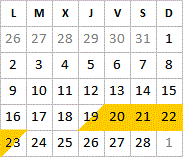 Fevrier 2026 disponibilités