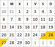 Avril 2026 disponibilités