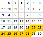 Aout 2026 disponibilités