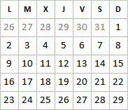 Novembre 2026 Novembre 2026 disponibilités
