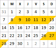 Septembre 2026 Septembre 2026 disponibilités