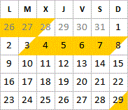 Novembre 2026 disponibilités