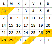 Décembre 2026 Decembre 2026 disponibilités