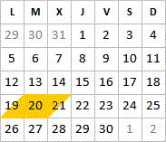 Avril 2027 disponibilités