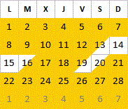 Février 2027 Fevrier 2027 disponibilités