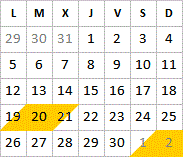 Avril 2027 disponibilités