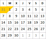Juin 2027 disponibilités